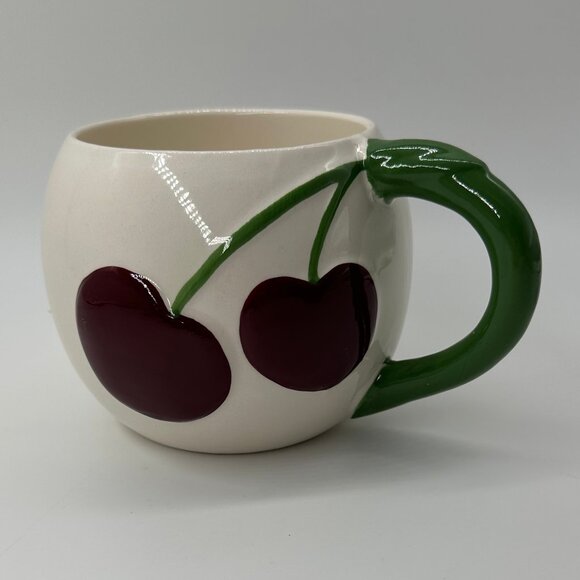 Room Essentials Cherry Ceramic Mug Set of 2 – 14oz – Brand New - Picture 6 of 10